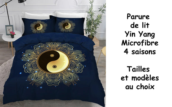 parure de lit microfibre 4 saisons, tailles et modèles au choix