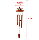 Carillon éolien Feng Shui  6 tubes Bambou - 60 cms