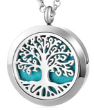 Pendentif diffuseur huiles essentielles  30mm  en acier inoxydable 316L + 5 tampons offerts