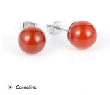 Boucles d'oreilles "clous" Pierres Naturelles & acier inoxydable 316L