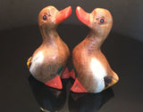 Couple de canards Mandarins Feng Shui en Bois de Suar.