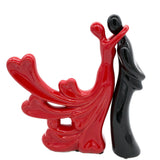 Statuette de Couple en Céramique Emaillée. Livraison gratuite
