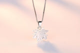 Collier pendentif  3D en Cristal Zircon et Argent Sterling 925