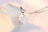 Collier pendentif  3D en Cristal Zircon et Argent Sterling 925