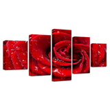 Tableau Rose Feng shui dominante Rouge
