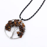 Collier Pendentif Arbre de Vie Pierres Naturelles