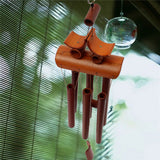 Carillon éolien Feng Shui  6 tubes Bambou - 60 cms