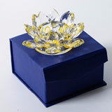 Photophore Fleur de Lotus en Cristal
