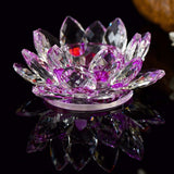 Photophore Fleur de Lotus en Cristal