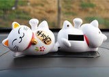 Nouveau ! Porte-Bonheur Maneki Neko Alimentation Solaire-Bras mobile-pour voiture