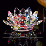 Photophore Fleur de Lotus en Cristal