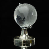 Globe Terrestre en Cristal sur son socle-Symbole de Voyage