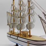 Bateau à Voile - Maquette en bois artisanale.