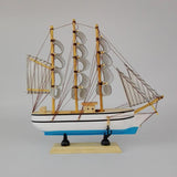 Bateau à Voile - Maquette en bois artisanale.