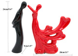Statuette de Couple en Céramique Emaillée. Livraison gratuite