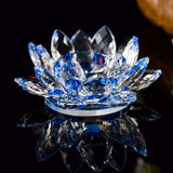 Photophore Fleur de Lotus en Cristal