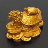 Tortue Dragon Feng Shui en Résine-Symbole de Protection, Richesse, Longévité..