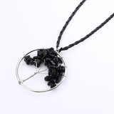Collier Pendentif Arbre de Vie Pierres Naturelles
