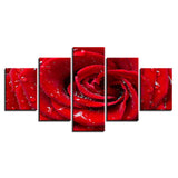 Tableau Rose Feng shui dominante Rouge