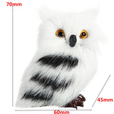 Hibou Blanc peluche décoration attire la chance !
