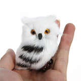 Hibou Blanc peluche décoration attire la chance !