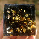 Pyramide Orgonite Quartz Rose Reiki 60mm faite main