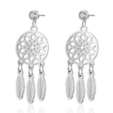 Boucles d'oreilles attrape-rêves en acier inoxydable 316L