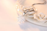 Collier pendentif  3D en Cristal Zircon et Argent Sterling 925