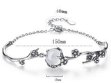 Bracelet Pierre de Lune Vintage en Argent Sterling 925